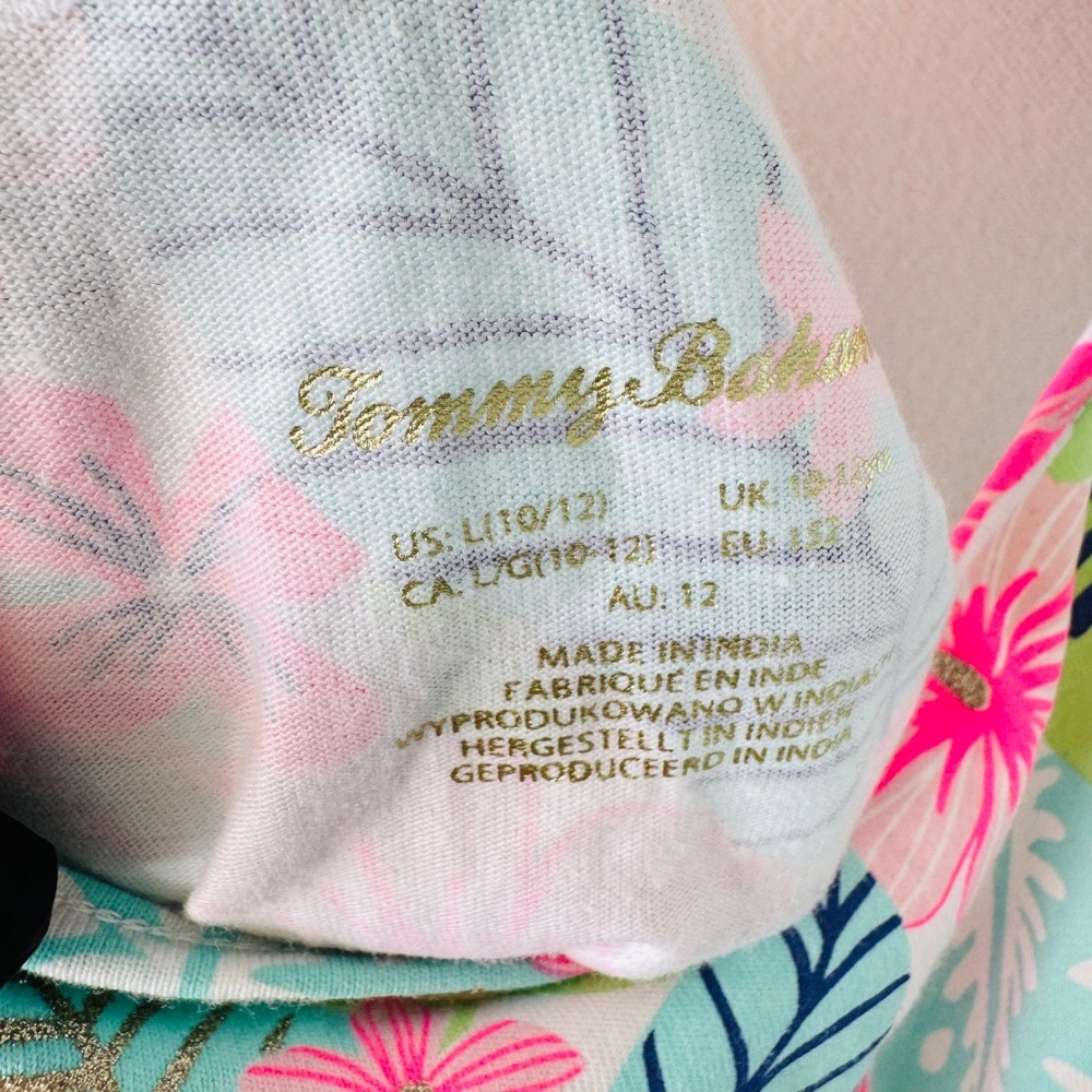 Tommy Bahama Kids Girl Shorts Jumper Floral Pink Size 10/12 Spring Summer Casual - Picture 3 of 3